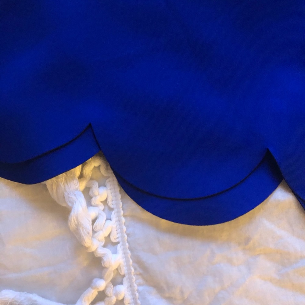 Royal Blue Scallop Skirt